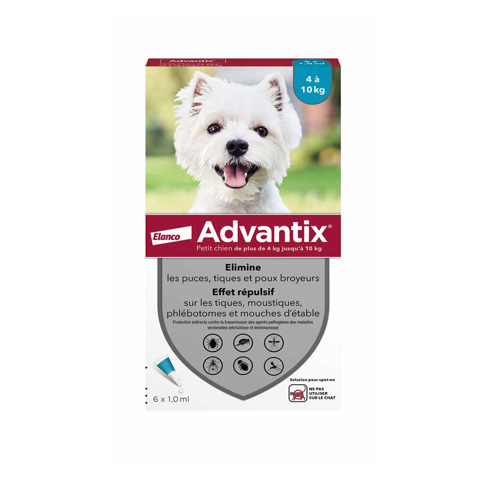 Advantix Pipettes for small dogs 4–10 kg 6 x 1.0 ml