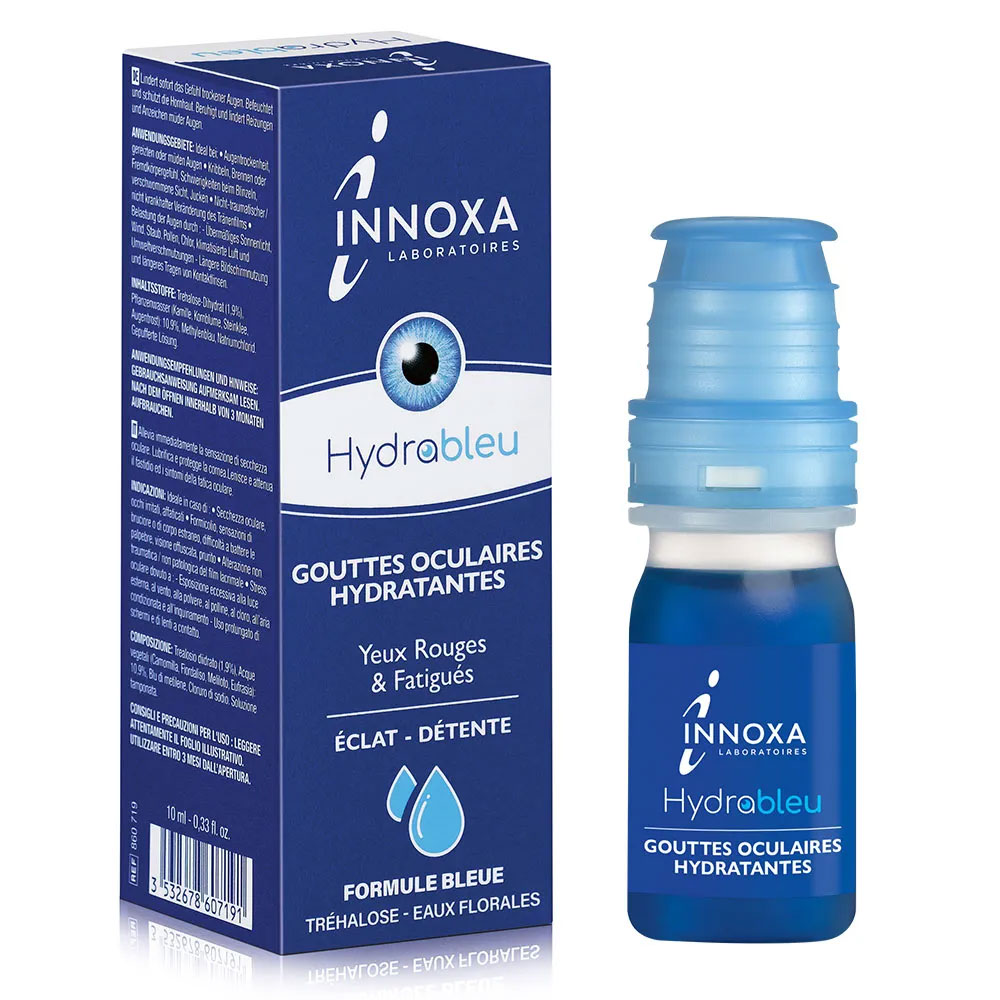 Innoxa Hydrating eye drops for red and tired eyes blue formula 10 ml
