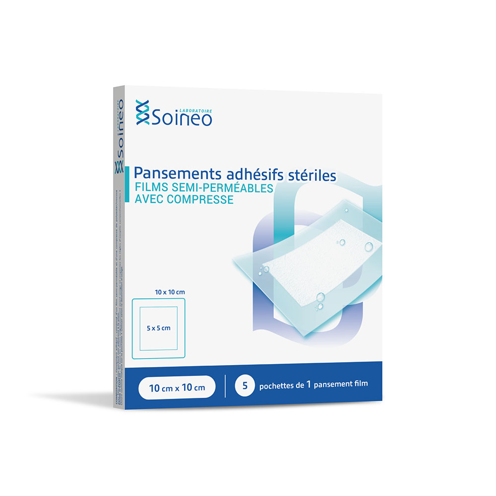 Soineo Sterile PU adhesive plasters 10cm x 10cm /5 2 x 5 units