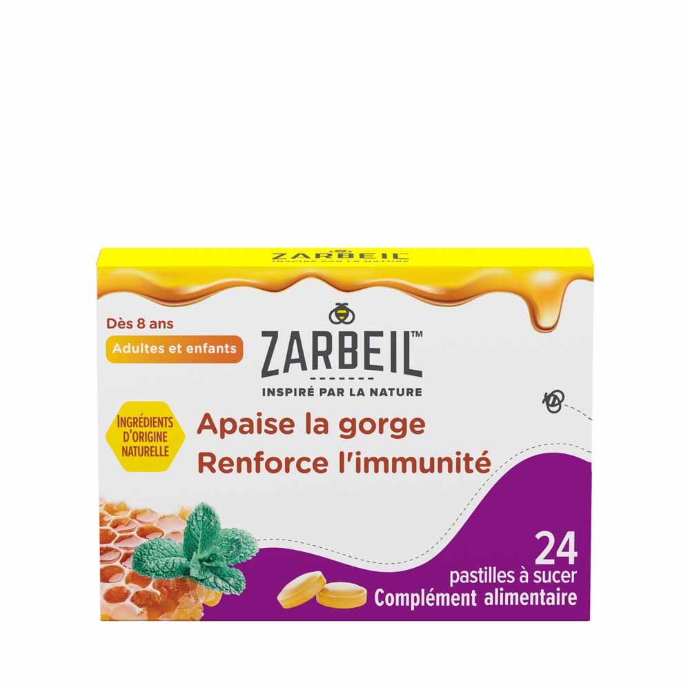 Zarbeil Soothes the throat 24 pastilles → 24 lozenges