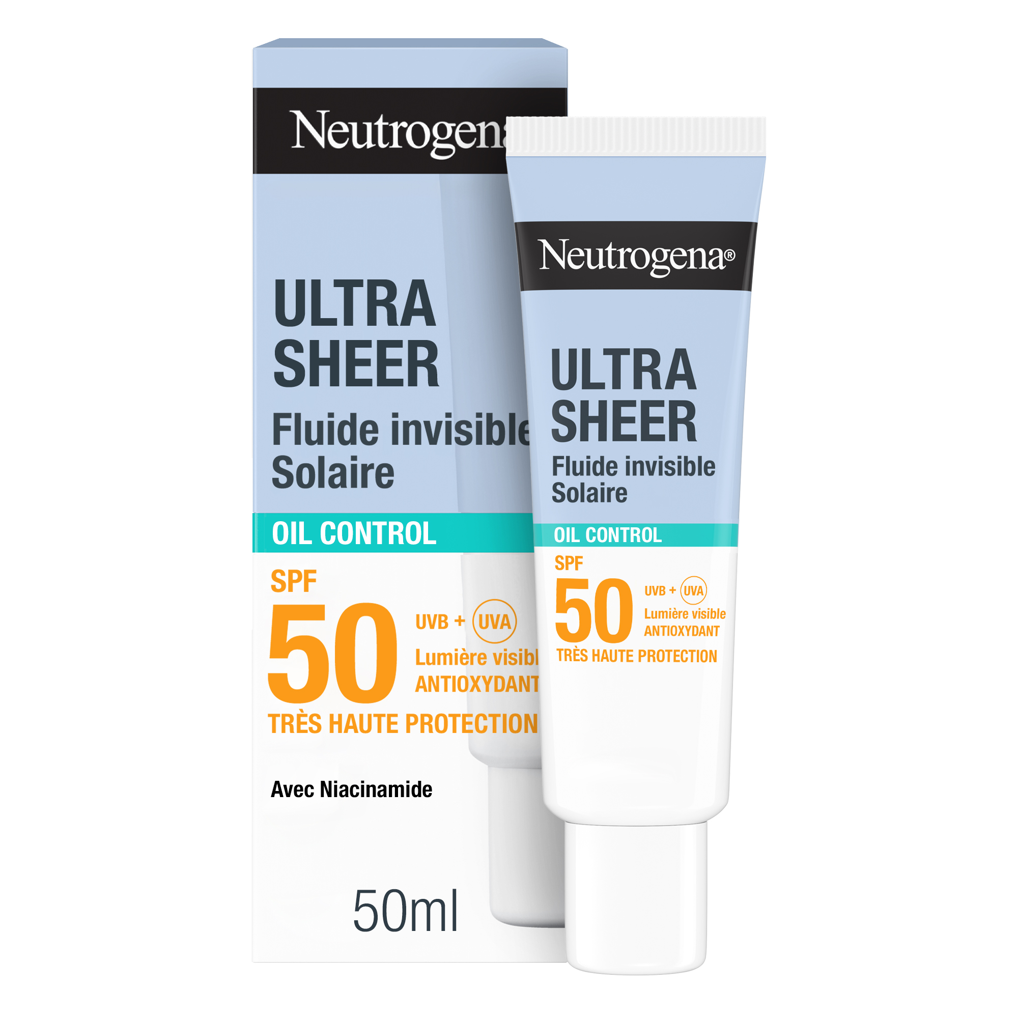 Neutrogena Ultra Sheer Invisible Oil Control Sun Fluid SPF50+ 50 ml