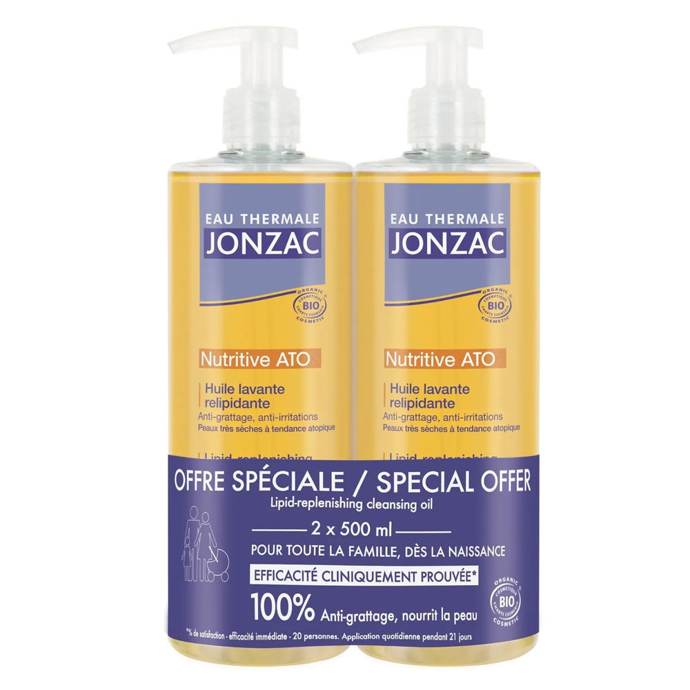 Eau thermale Jonzac Cleansing Relipidating Oil soothes itchy skin 2x500ml