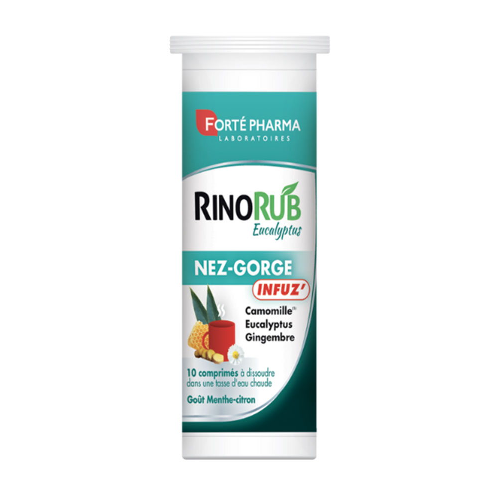 Forté Pharma RinoRub Nose and throat Infuz 10 effervescent tablets