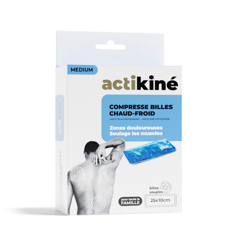 Actikiné Compresse chaud/froid billes 25x10cm Multizone medium x1