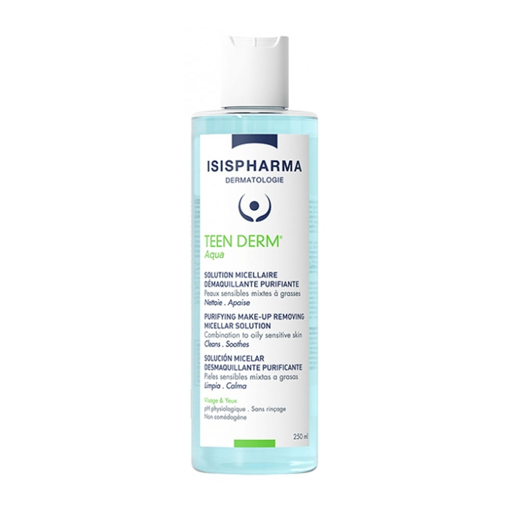 Isispharma Teen Derm Purifying micellar cleansing solution sensitive combination to oily skin 250 ml