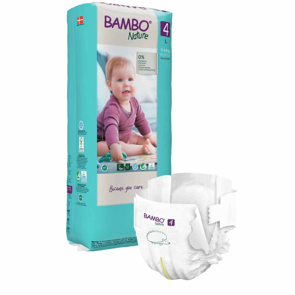 Bambo Nature Nappies L Size 4 7 to 14 kg x48
