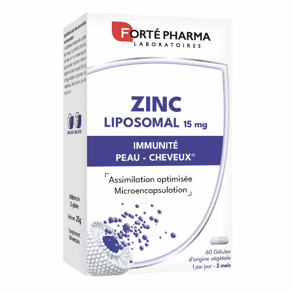 Forté Pharma Forté Royal Zinc Liposomal 15 mg Immunity Skin Hair and Nails 60 capsules