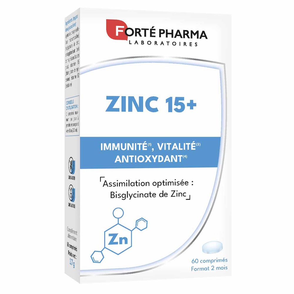 Forté Pharma Zinc 15+ 60 tablets
