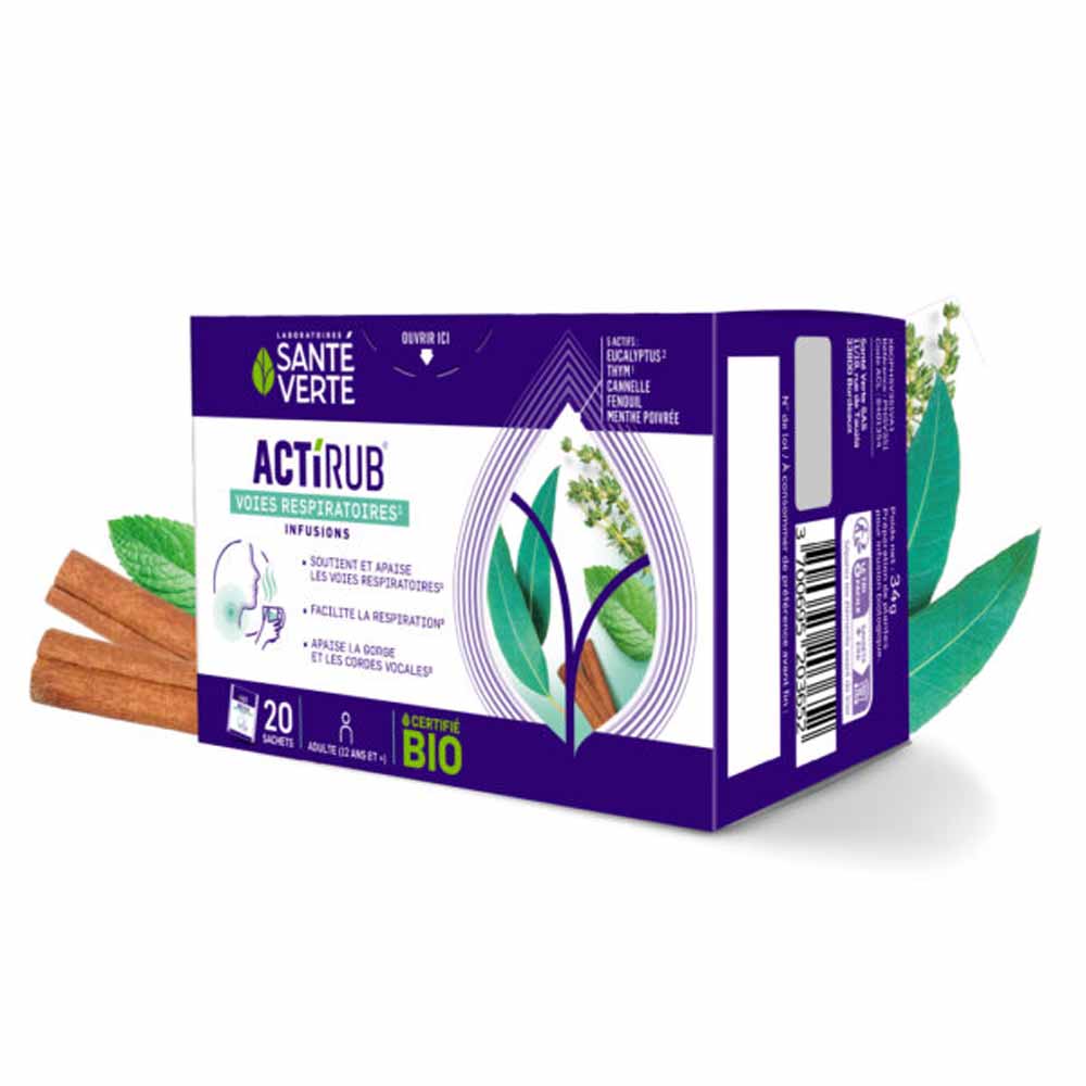 Sante Verte ActiRub Organic Respiratory Herbal Tea 20 sachets