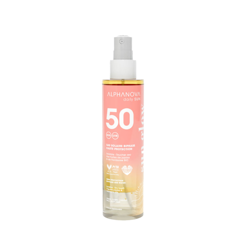 Alphanova Daily Sun Two-Phase Sun Protection Water for Face, Body & Hair SPF50 125 ml