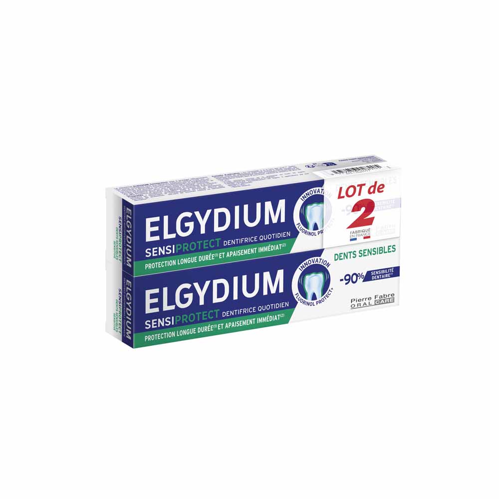 Elgydium Sensiprotect Toothpaste Duo sensitive teeth 2 x 75 ml