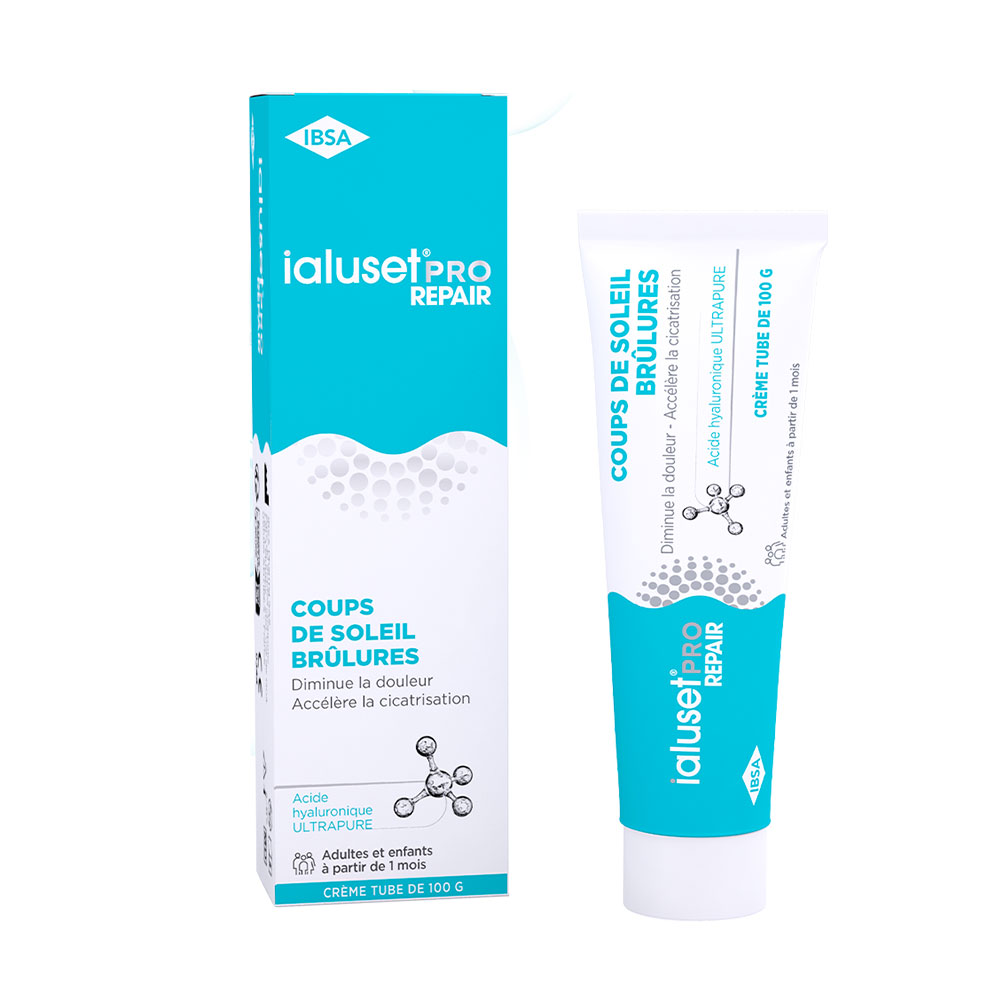 IBSA Ialuset Pro Repair Healing Sunburn and Burns Cream 100 g