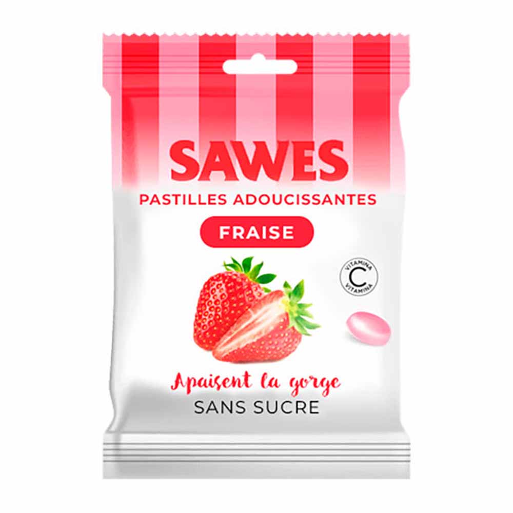 SAWES Strawberry sugar-free vitamin C sweets 50 g