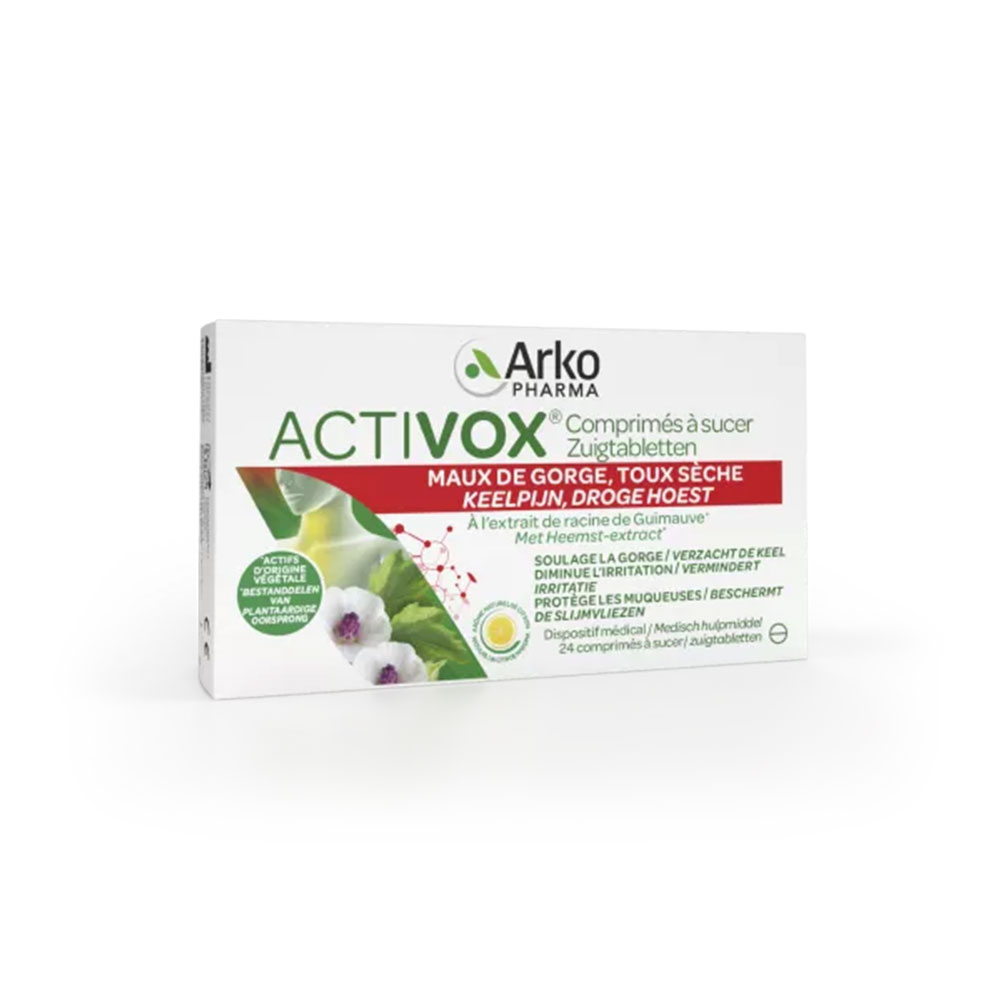 Arkopharma Activox Sore throat and dry cough marshmallow root extract to suck 2 x 24 tablets