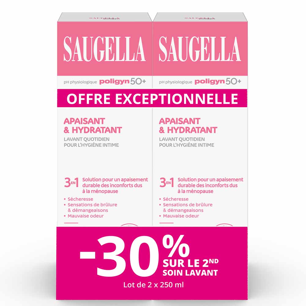 Saugella Poligyn Daily 3-in-1 intimate wash for menopausal women 2 x 250 ml