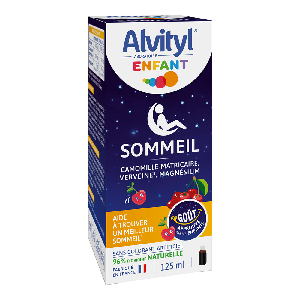 Alvityl Kids Sleep Chamomile German Chamomile Verbena Magnesium cherry flavour 125 ml