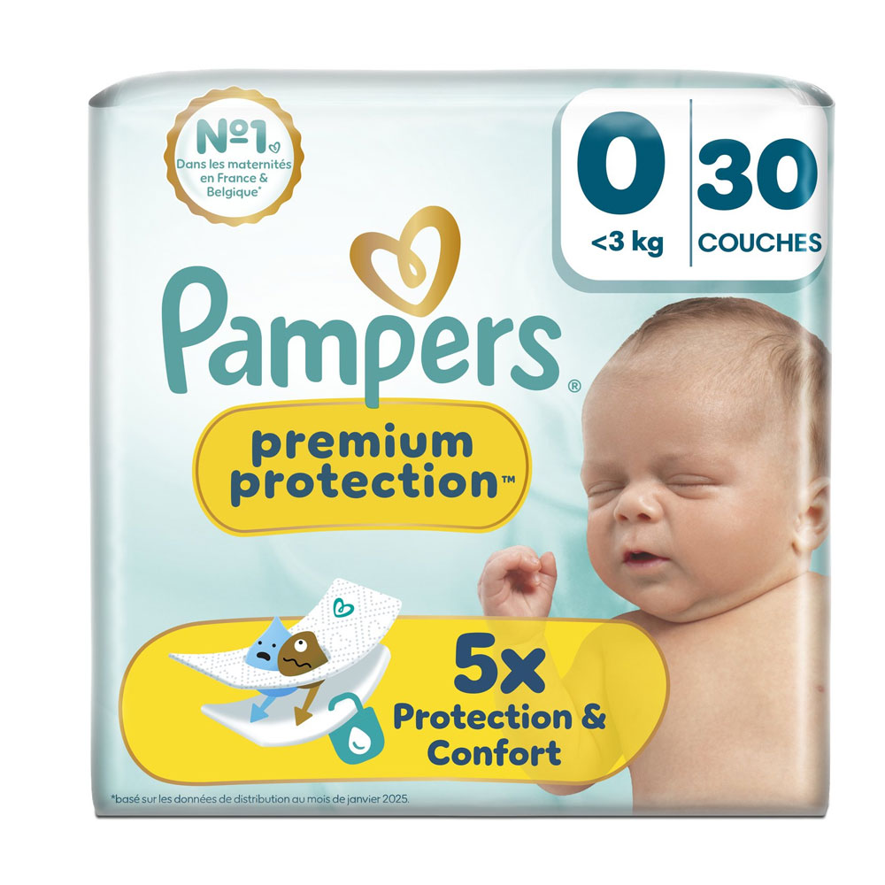 Pampers Premium Size 0 nappies (< 3 kg) 30 capsules
