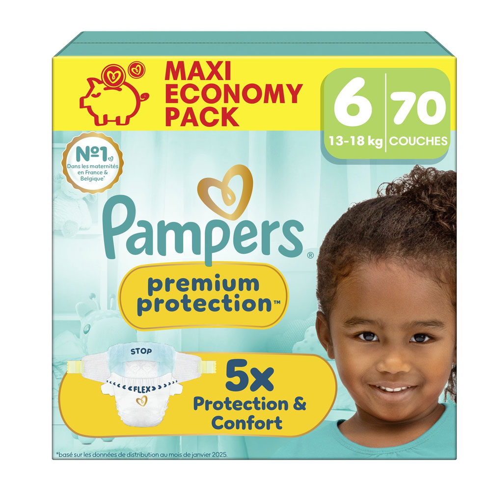 Pampers Premium Size 6 nappies (13-18 kg) 70 units