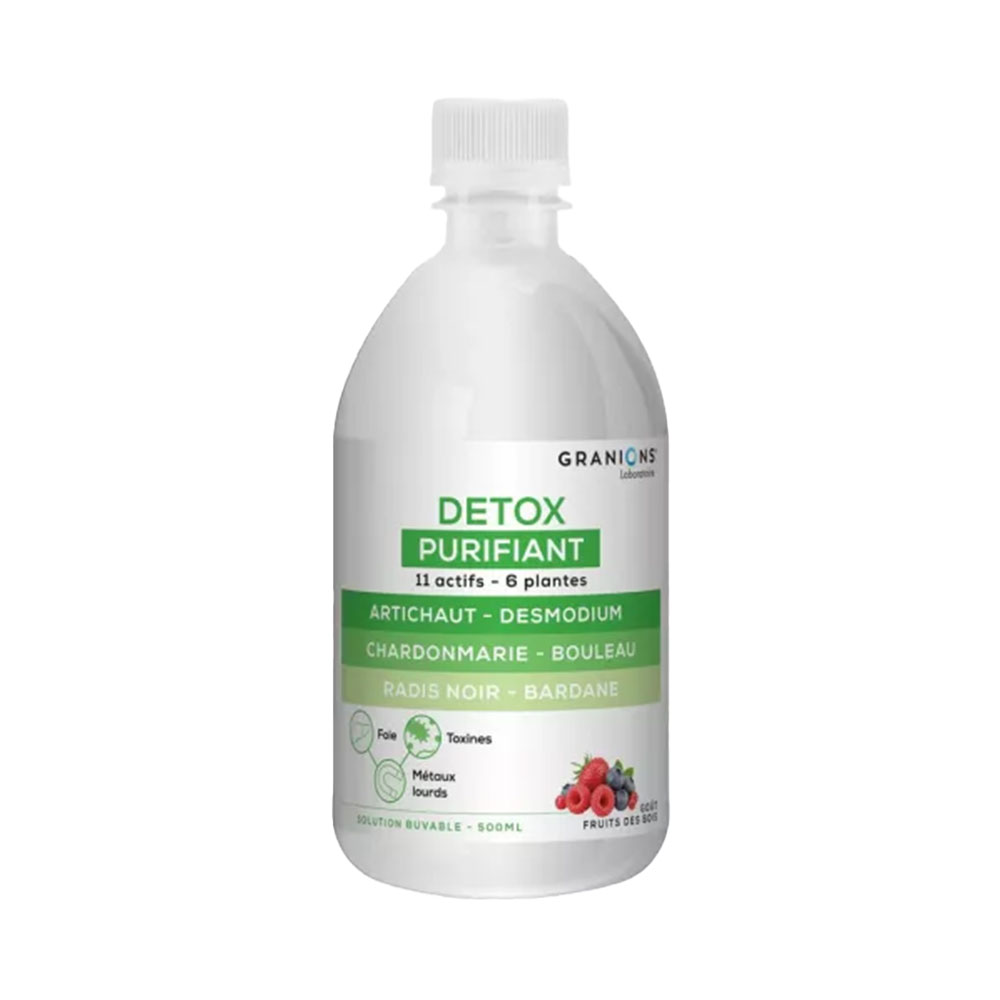 Granions Detox and weight loss red berry drink red berry flavour 500 ml