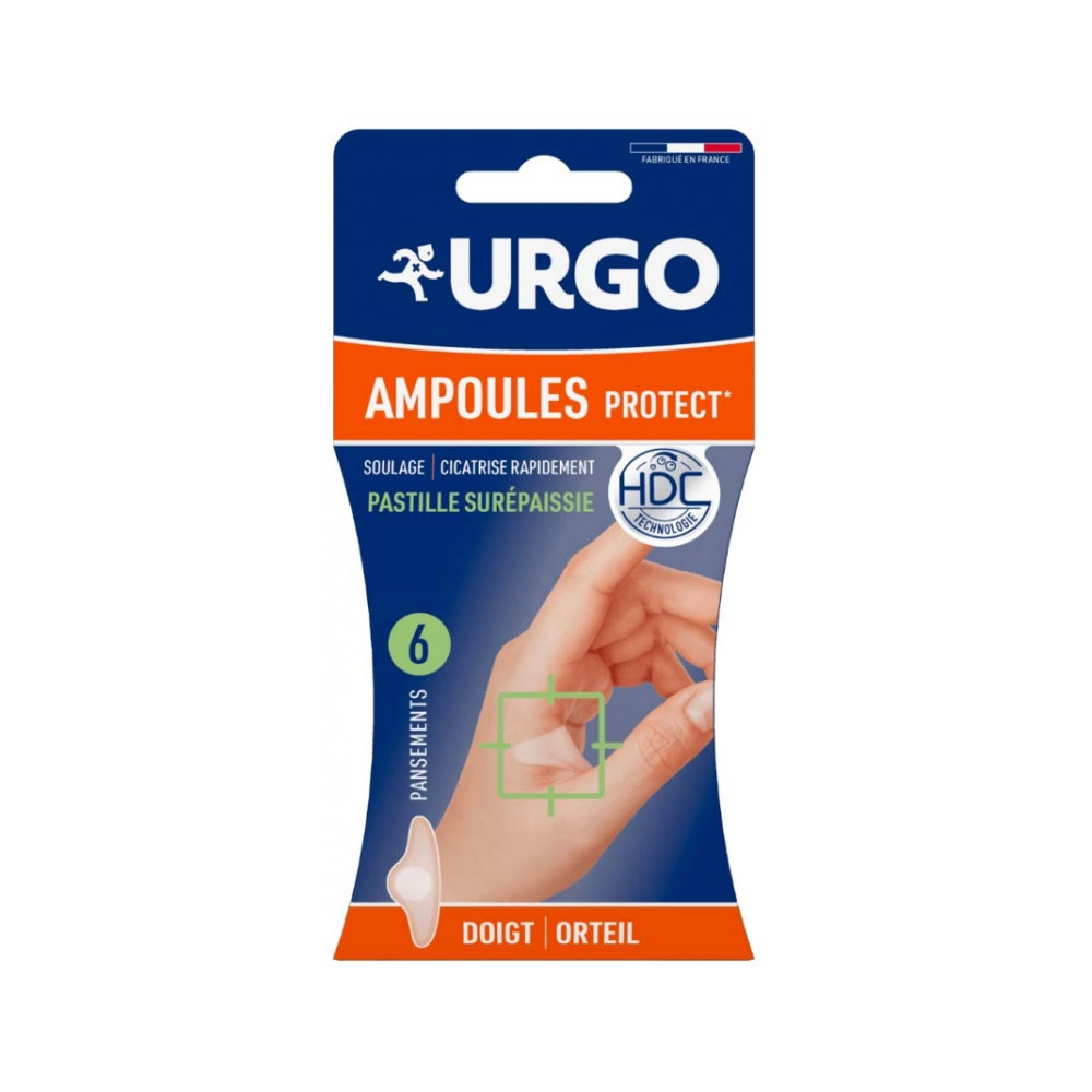 Urgo Protect Toes and Fingers Blister Plasters Small Size 6.1 x 2.5 cm x 6