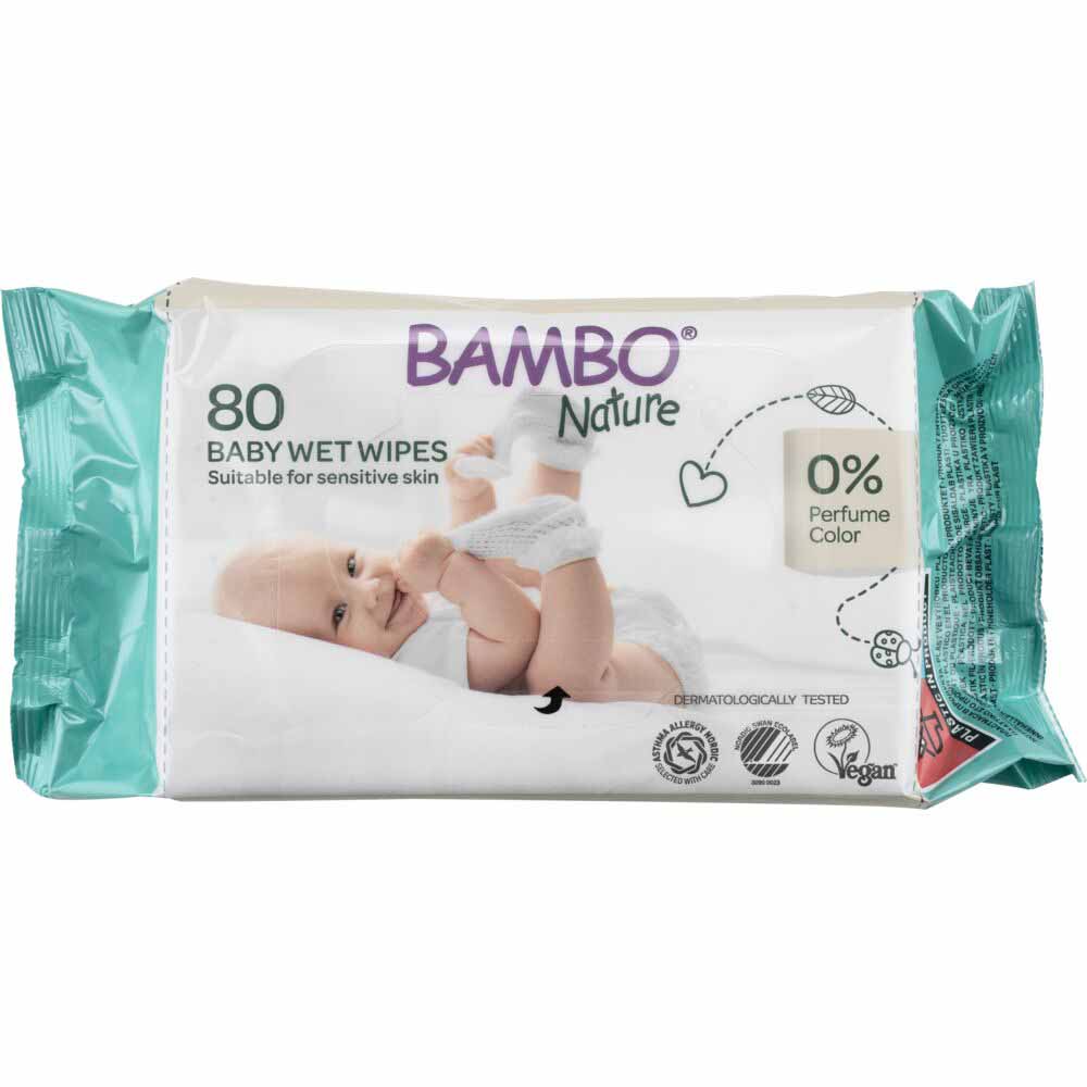 Bambo Nature Wipes 15x20cm 80 units