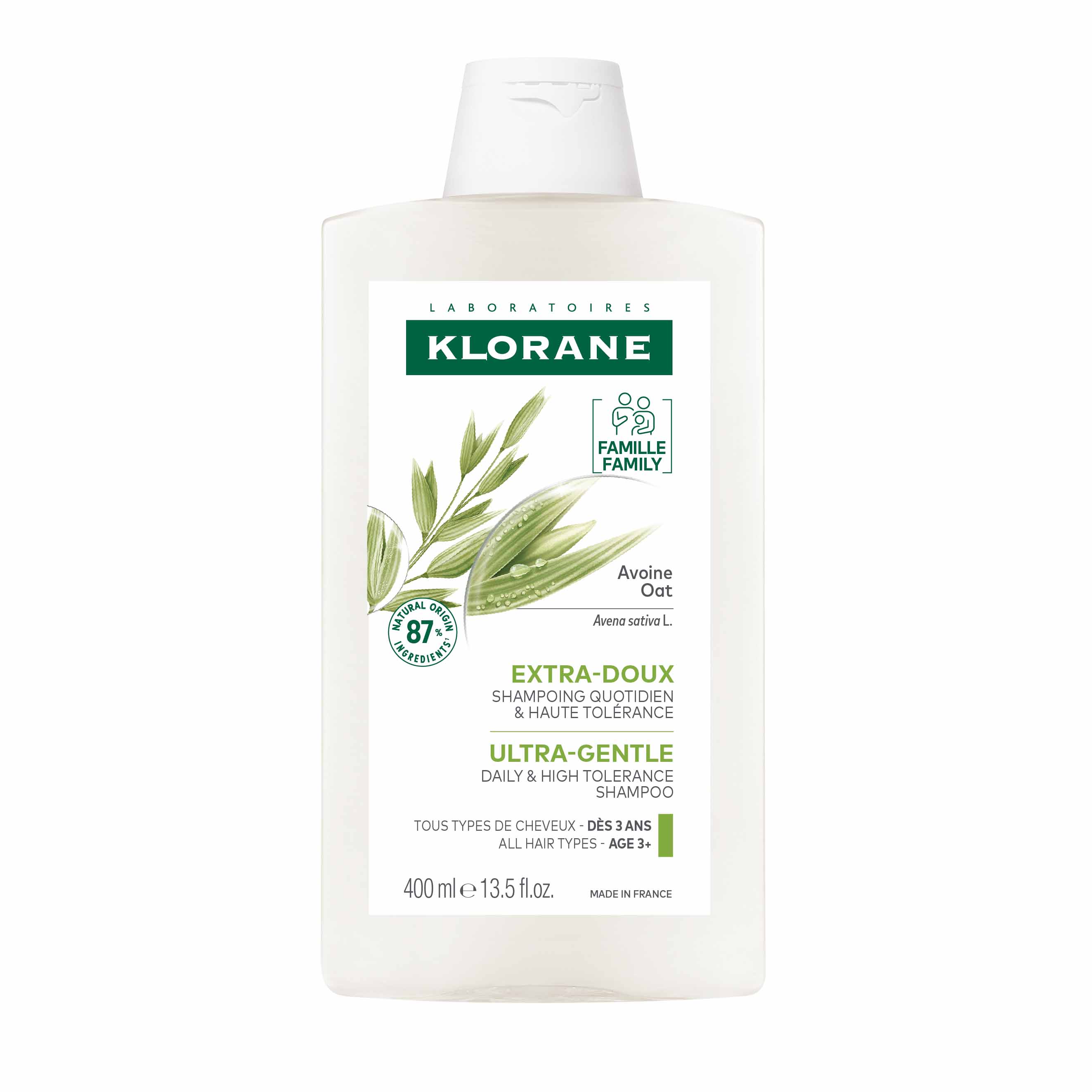 Klorane Oats Extra-gentle shampoo all hair types 400 ml
