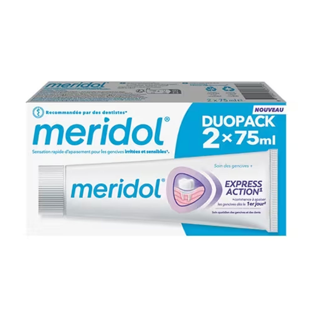 Meridol Express action toothpaste 2 x 75 ml