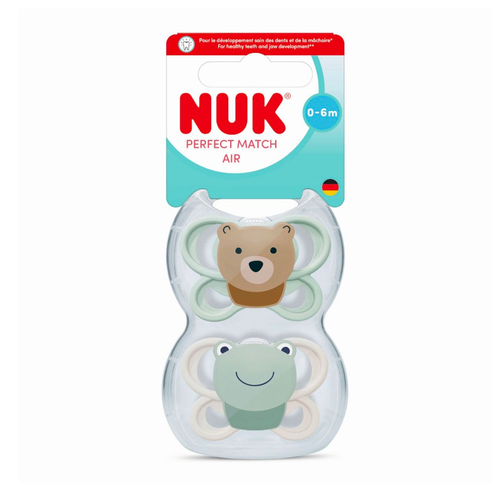 Nuk Perfect Match Physiological silicone soothers 0 to 6 months 2 x