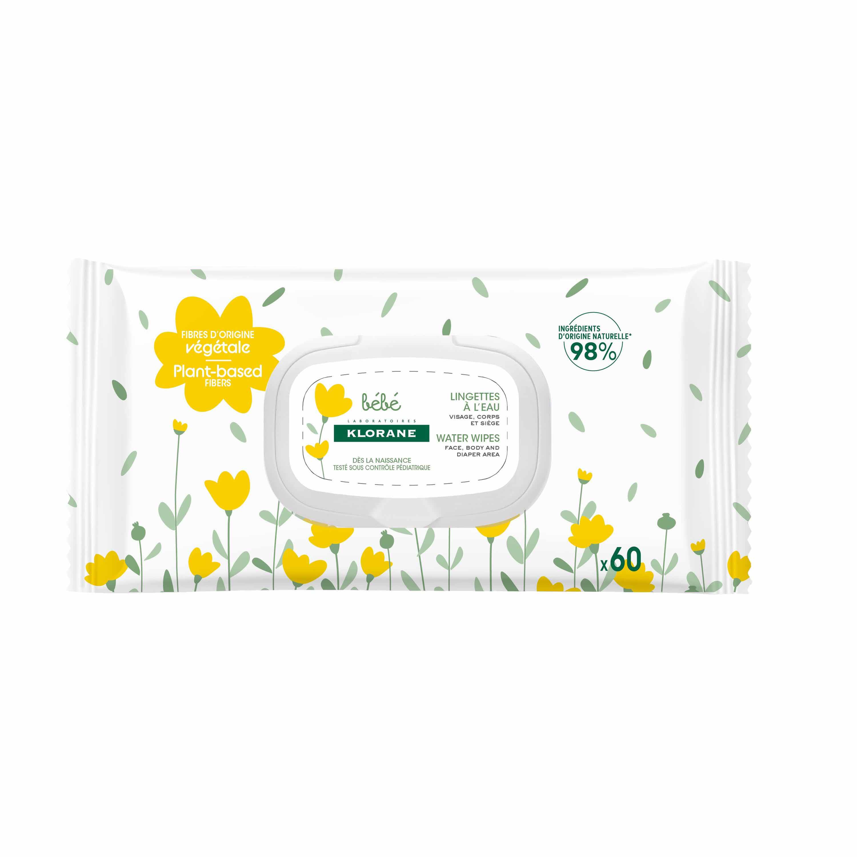 Klorane Baby Gentle Cleansing Wipes 60 units