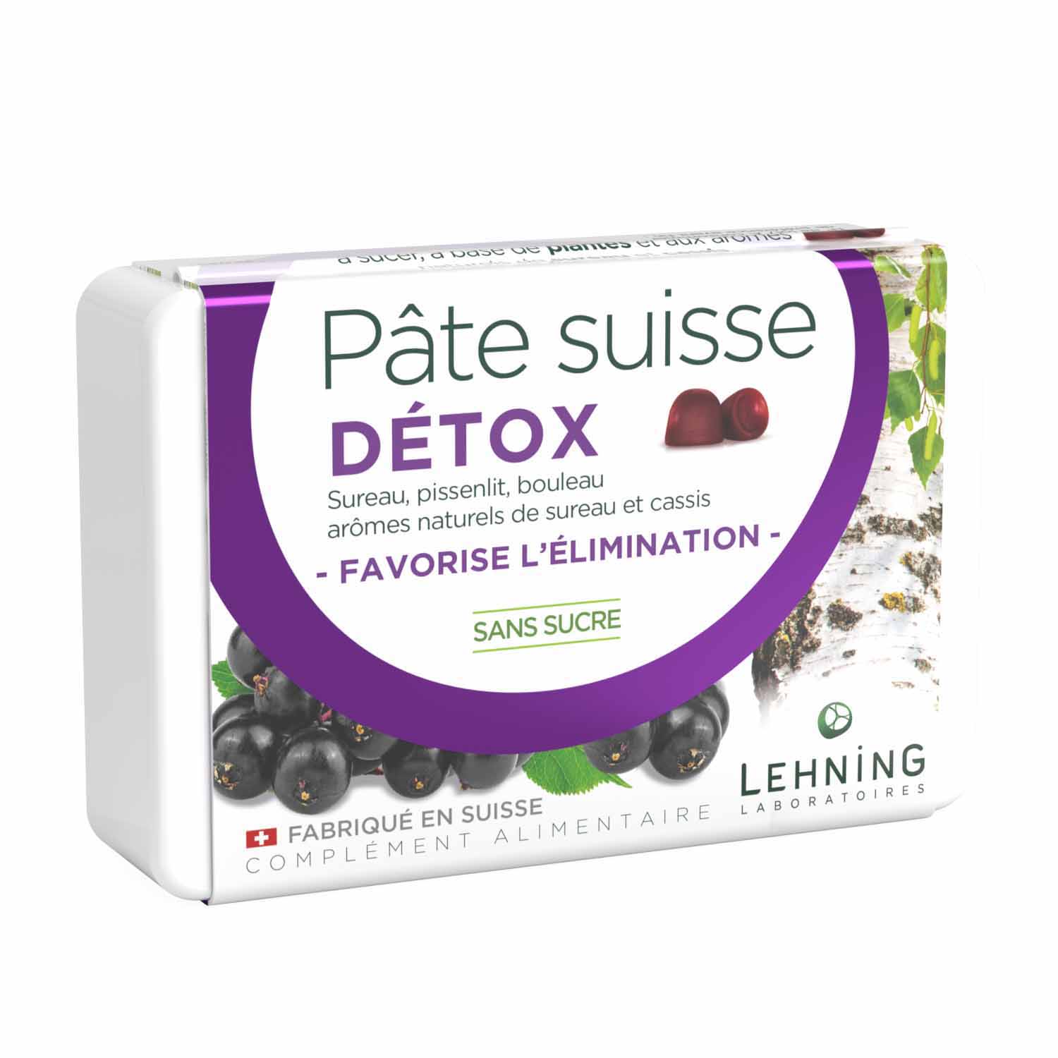 Lehning Swiss Detox Paste Elder Dandelion Birch x40 erasers
