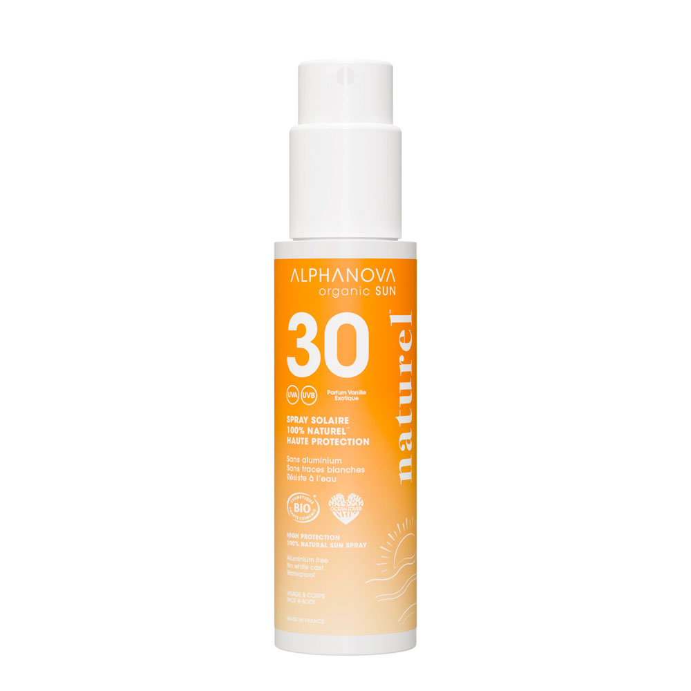 Alphanova Organic Sun Organic SPF30 sunscreen monoi fragrance 125 g