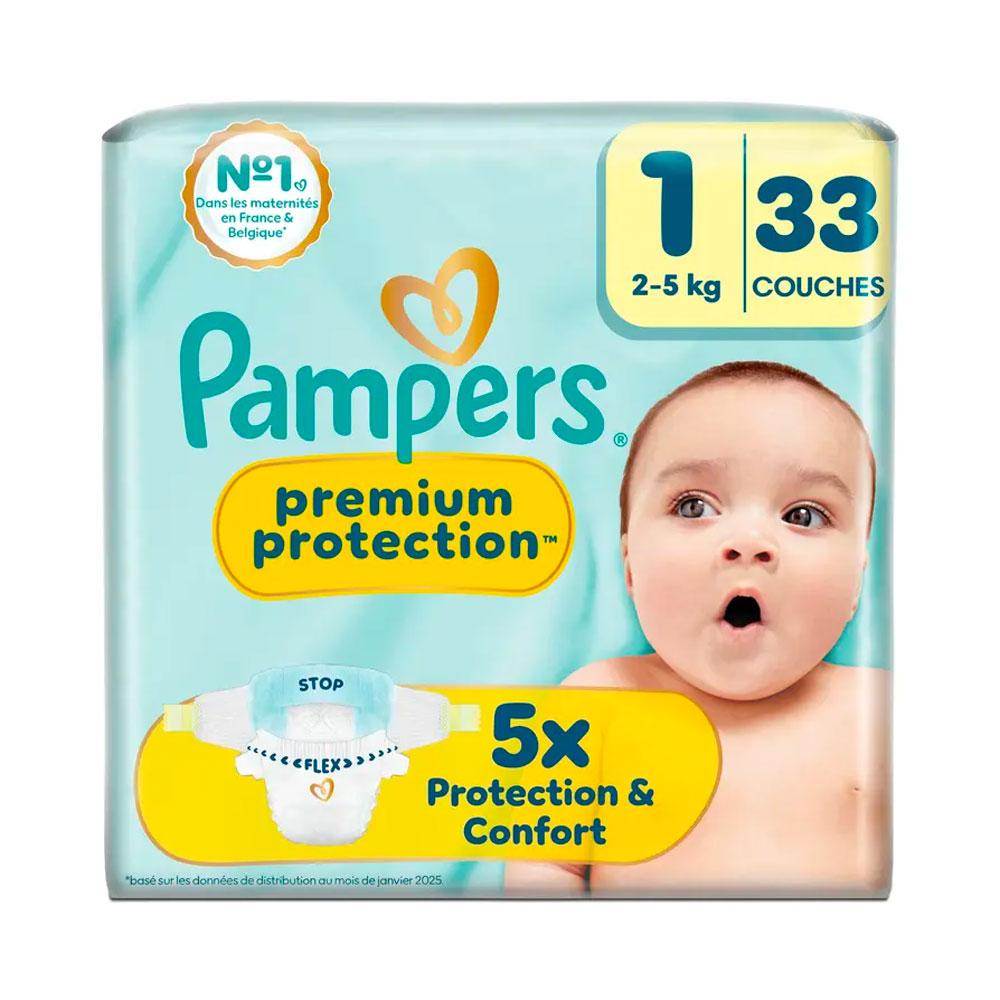Pampers Premium Size 1 2-5 kg 2 x 33
