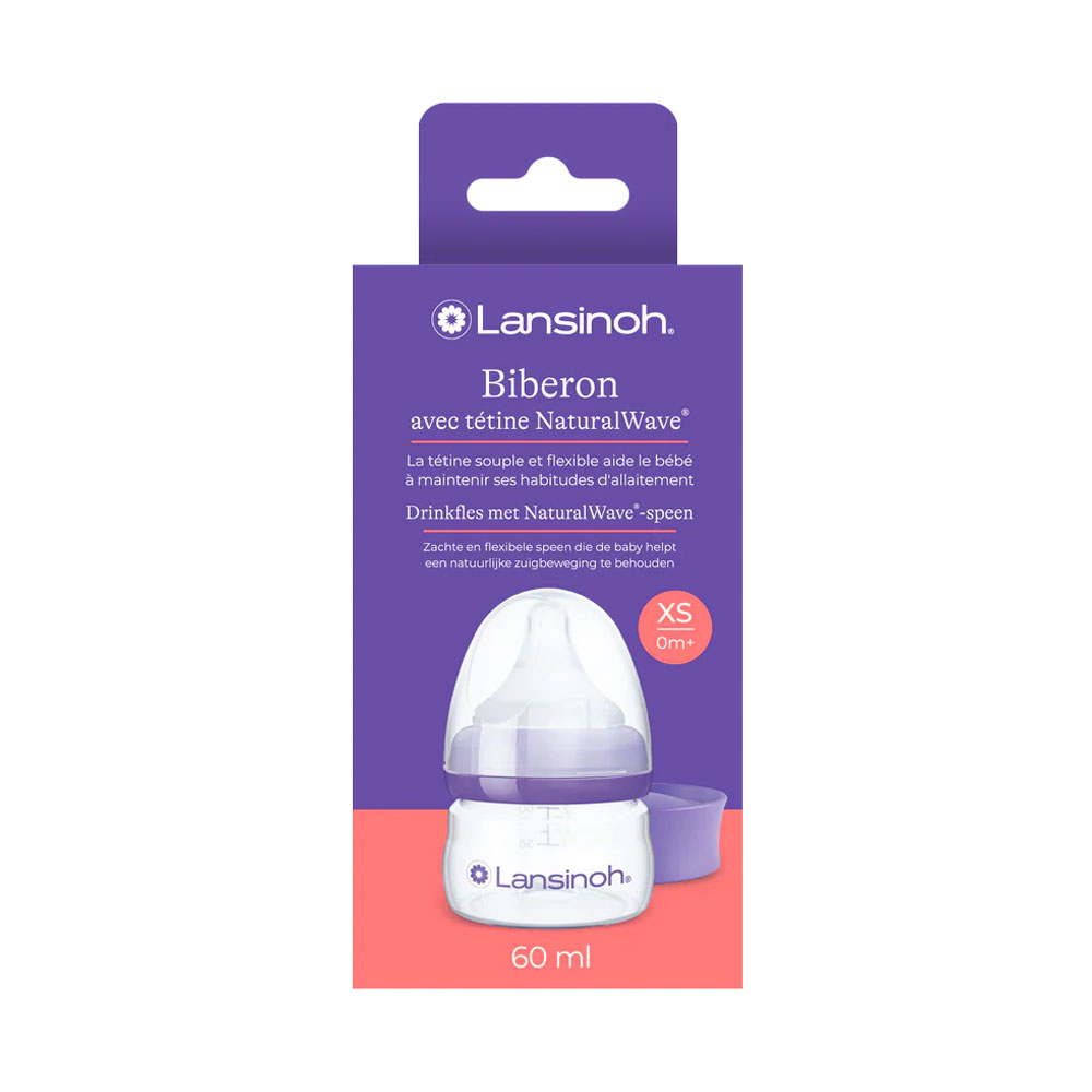 Lansinoh Natural Wave bottle & teat 60 ml