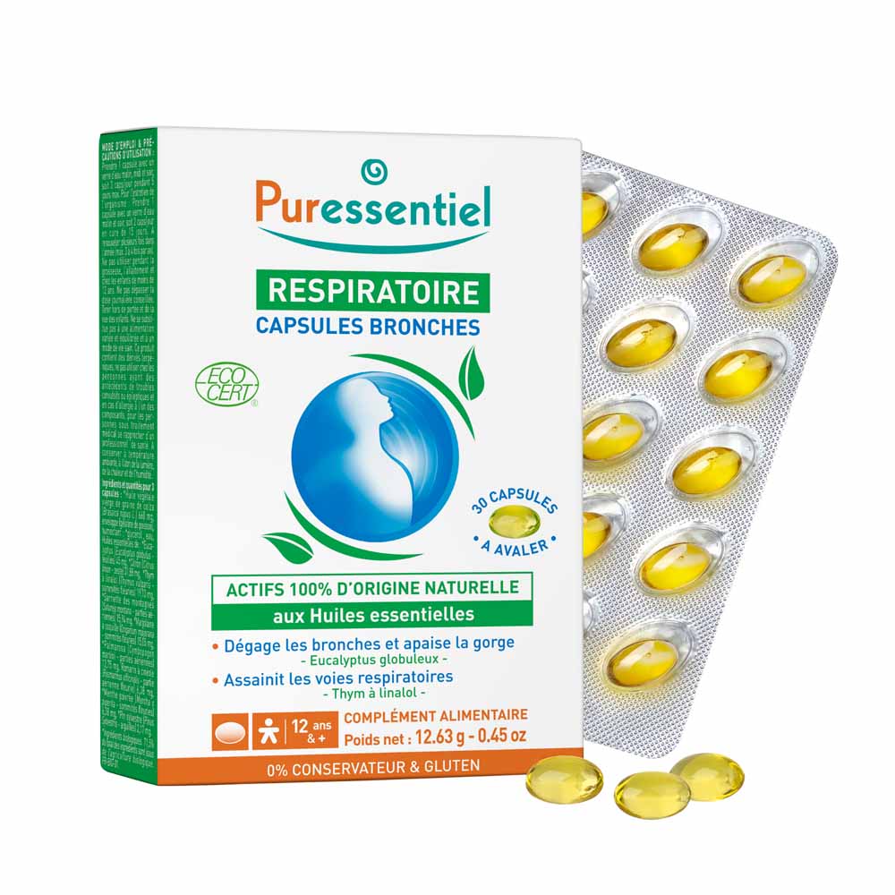 Puressentiel Respiratory Bronchial Capsules With Bioes Essential Oils x30