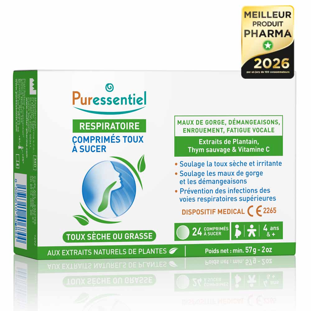Puressentiel Respiratory Dry or hacking cough 24 chewable tablets