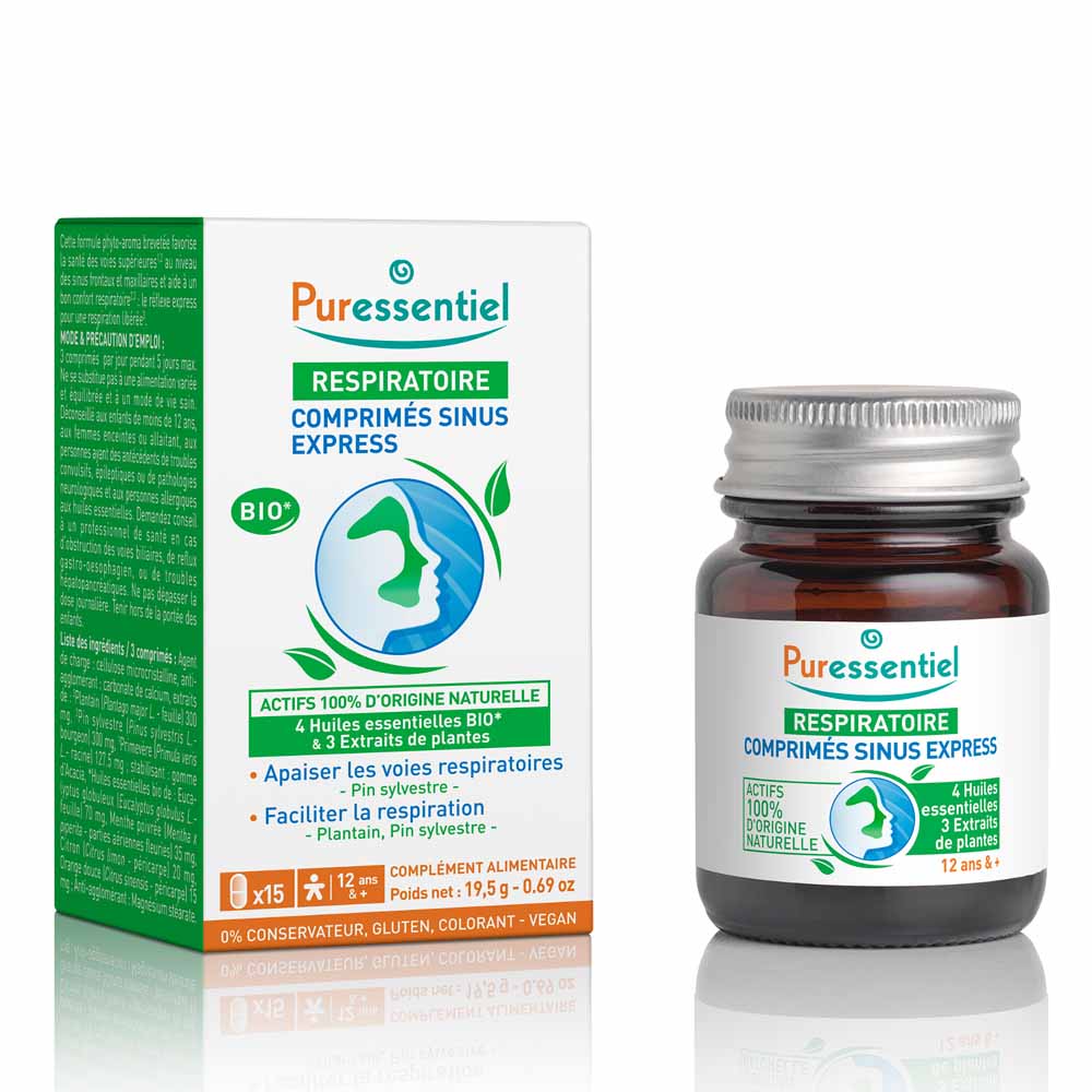Puressentiel Respiratory Sinus Express With Bioes Essential Oils 15 tablets