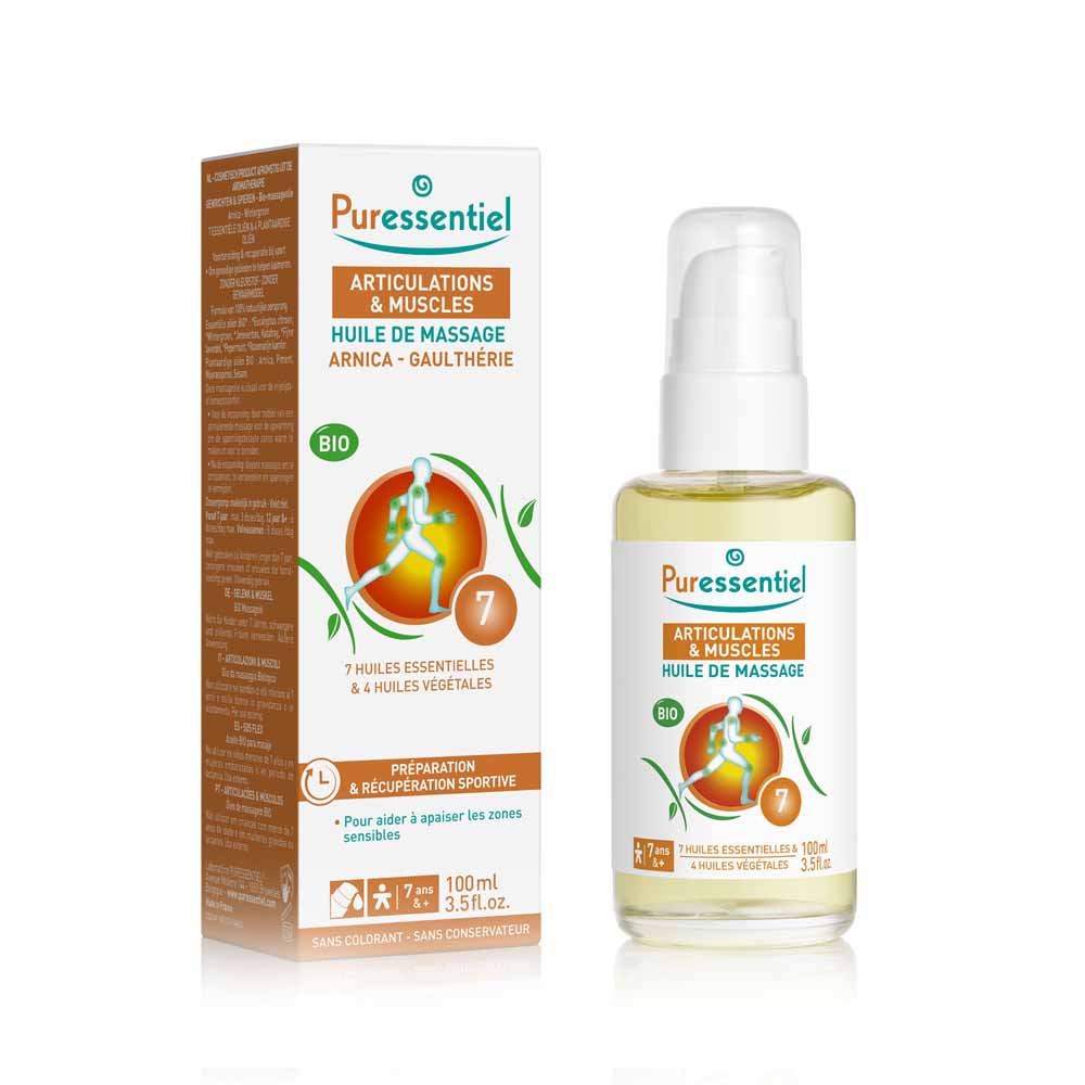 Puressentiel Joints & Muscles Bio Massage Oil Arnica et gaulthérie 100ml