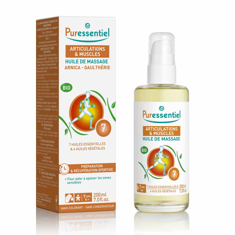 Puressentiel Joints & Muscles Massage Oil Organic Arnica and Gaultheria 200ml