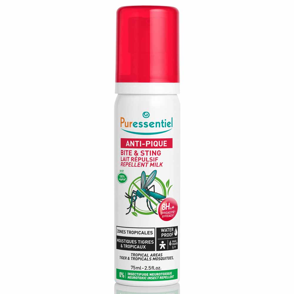 Puressentiel Repellents Repellent Milk Tropical Zones Tiger and Tropical Mosquitoes From 6 Months 75ml