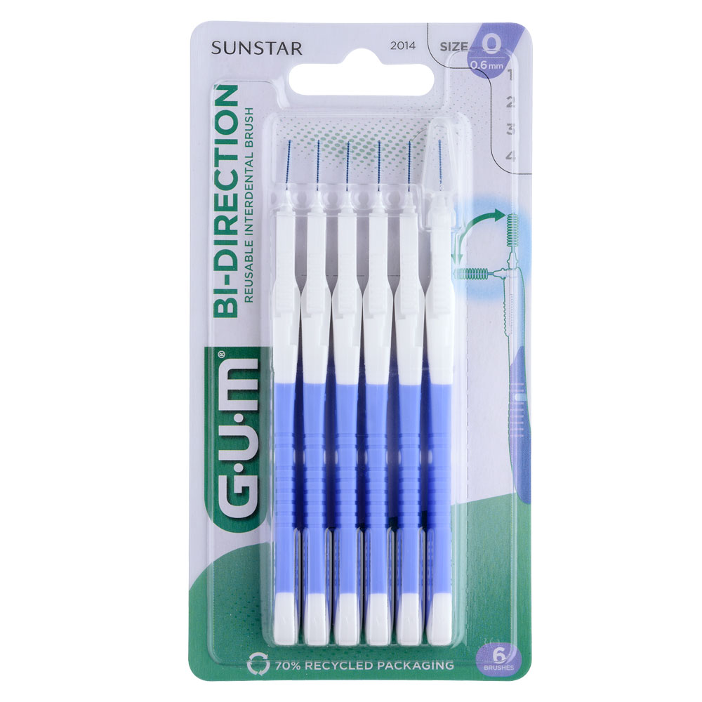 Gum Bi-Directional interdental brushes 0.6 mm x6
