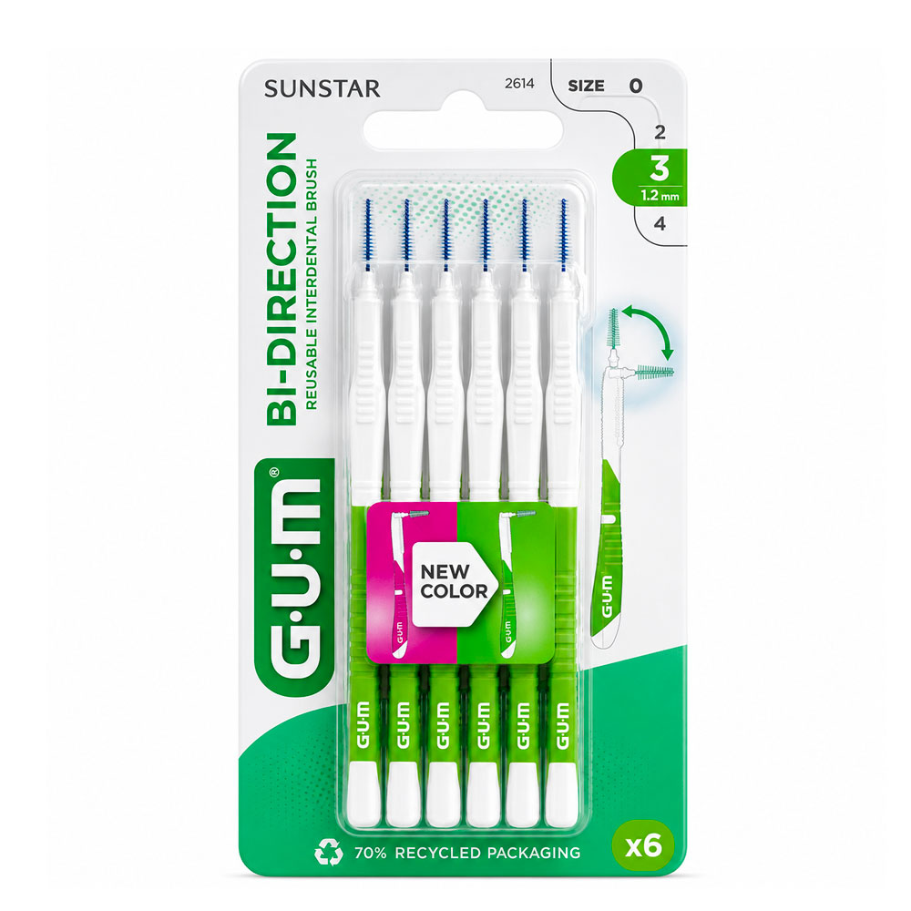 Gum Proxabrush Bi-direction interdental brushes 1.2mm 2 x 6