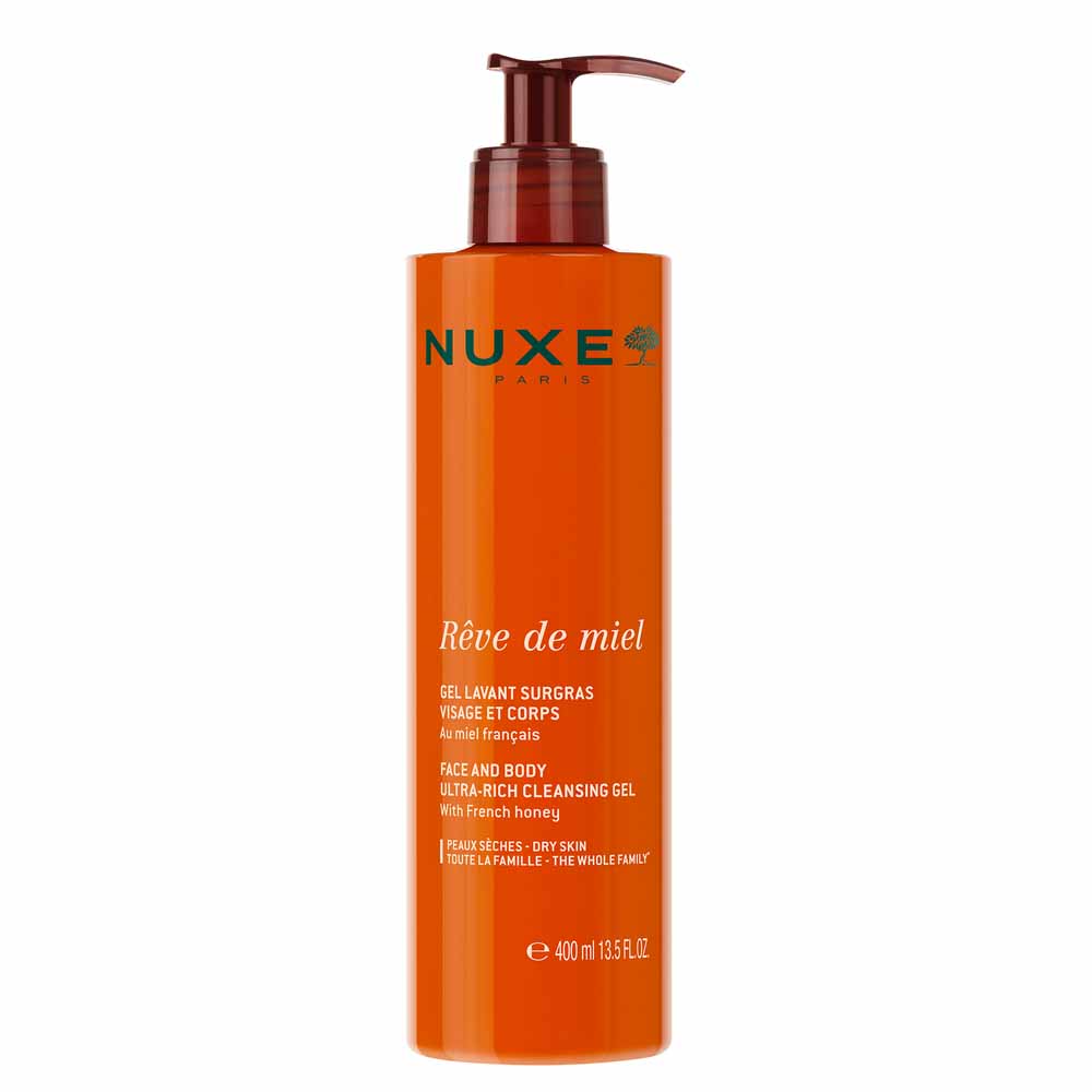 Nuxe Reve De Miel Gel cleansing bar for face and body dry and sensitive skin 400 ml