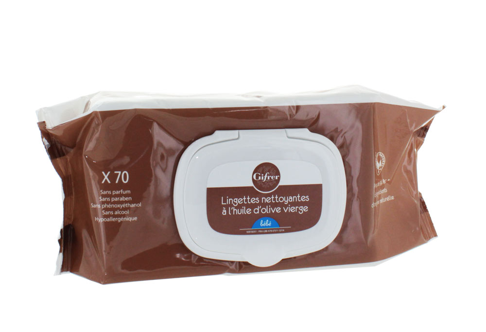 Gifrer Cleansing Wet Wipes Baby With Olive Oil X70