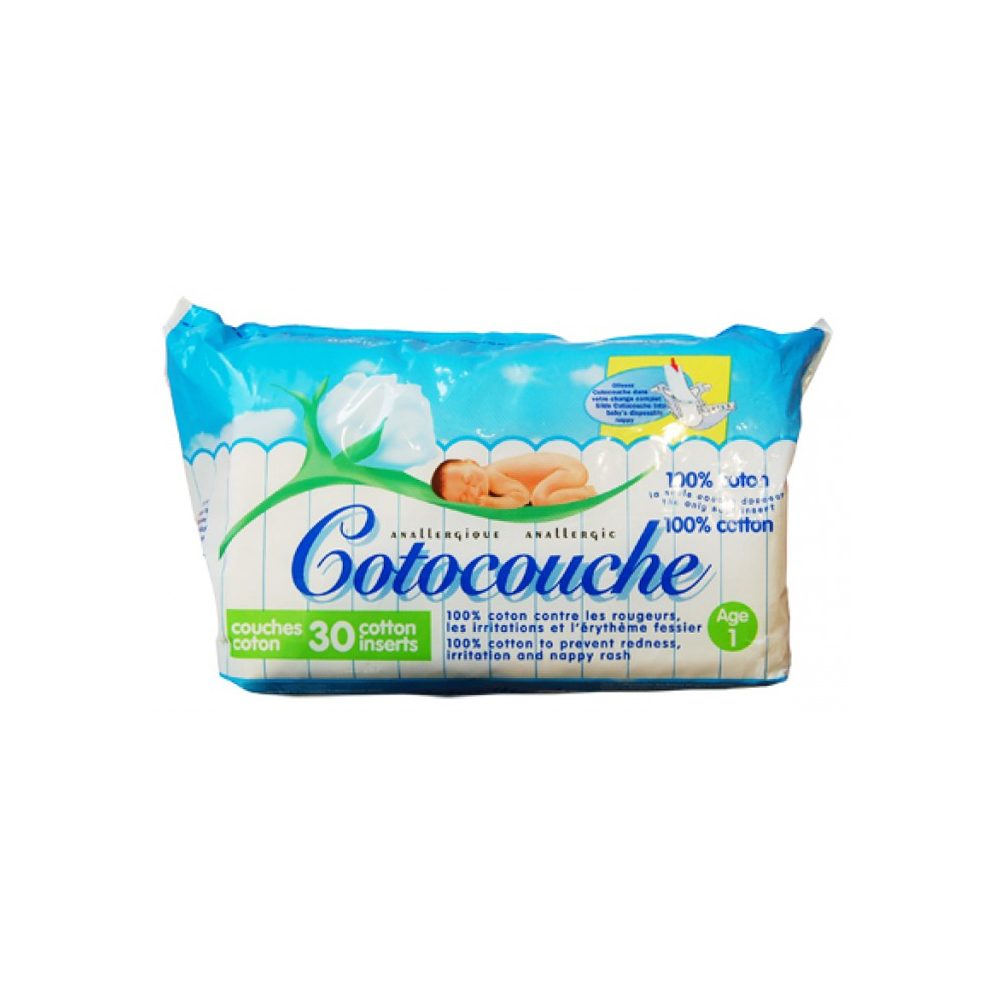 Gilbert Cotocouche 100% Cotton Nappies X 30 Cotocouche 100% Coton X30