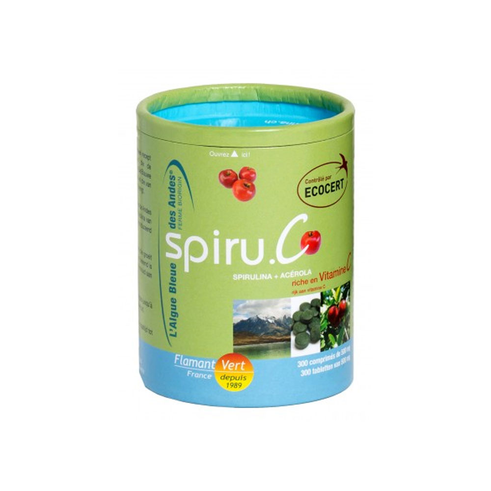 Flamant Vert Spiru.c Spiruline + Acerola 300 X Tablets