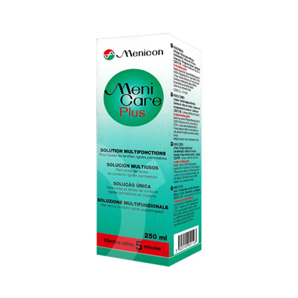 Menicon Menicare Plus Multifunction Solution for Permeable Rigid Lenses 250ml