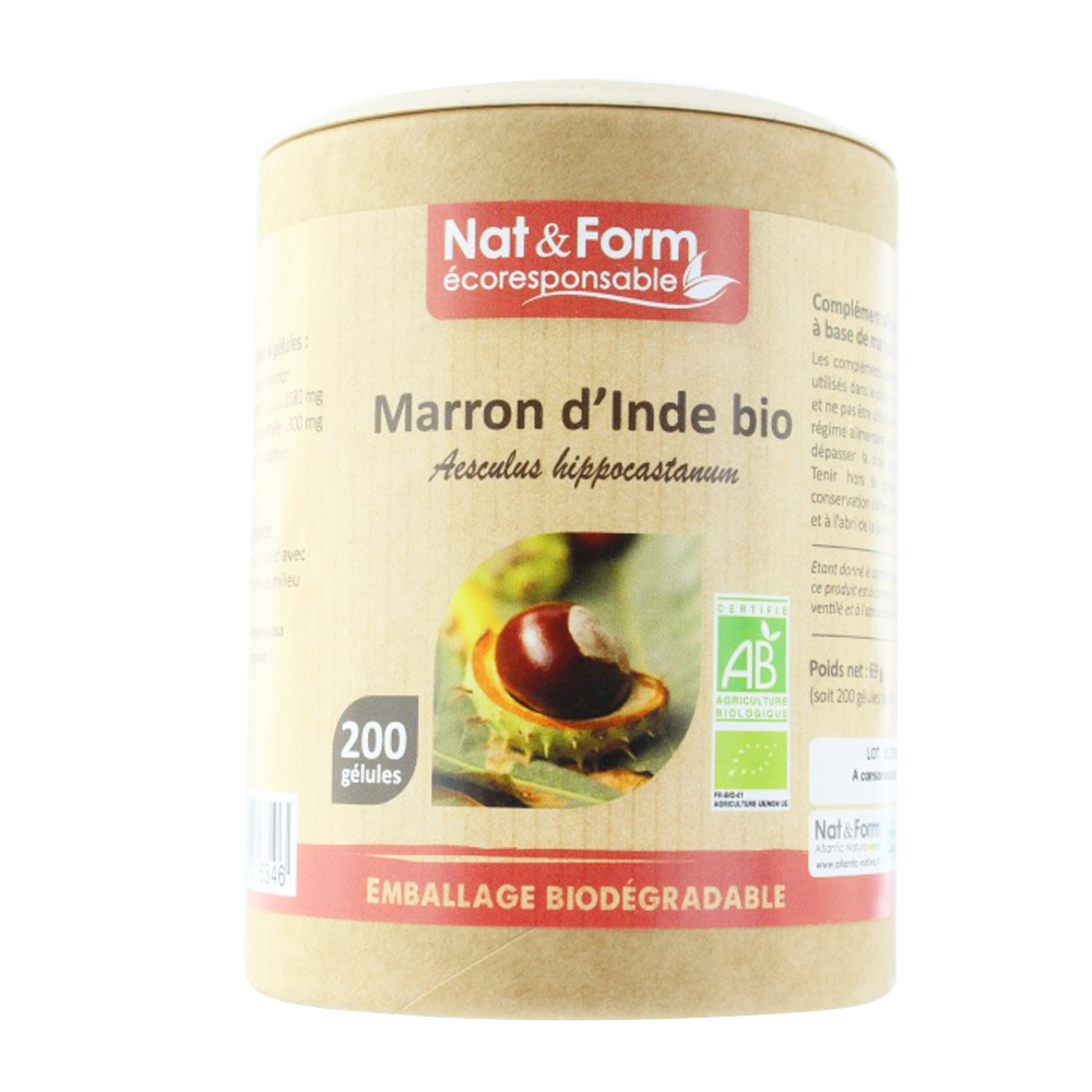 Nat&Form ORGANIC HORSE CHESTNUT 200 capsules