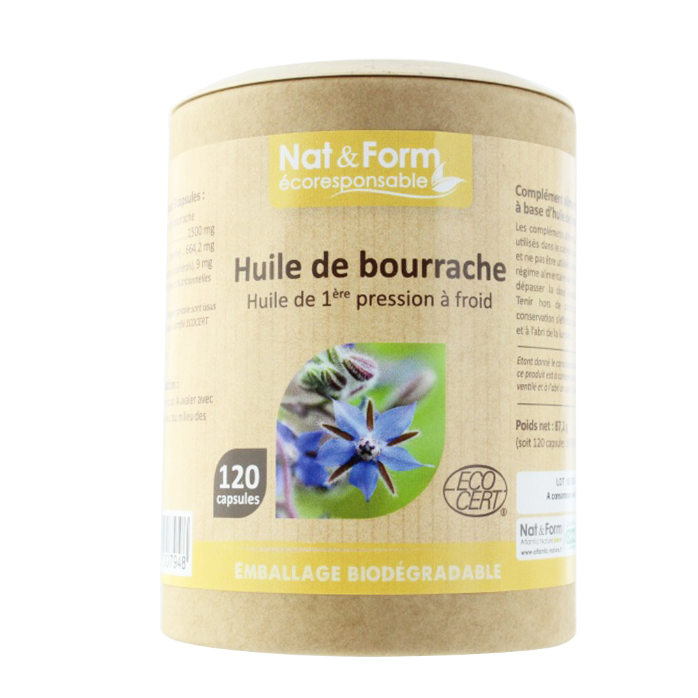 Nat&Form NAT&FORM Organic Borage Oil 120 capsules
