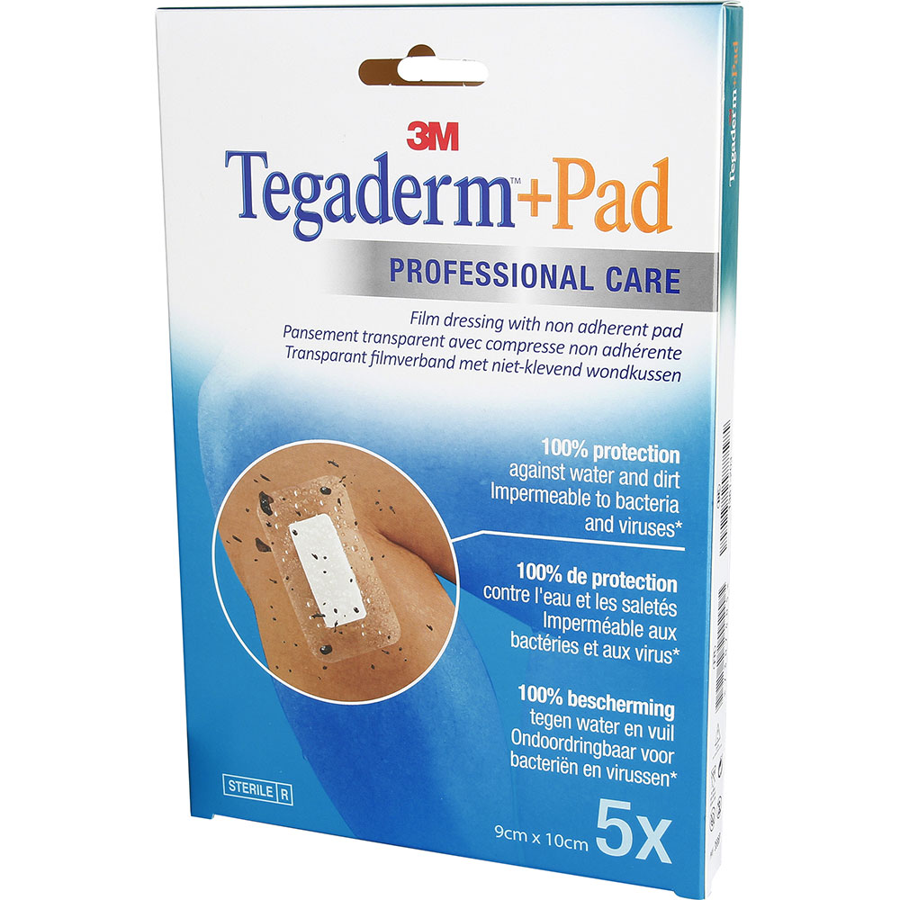 3M Tegaderm Pad Film Plasters 9cm X 10cm x5