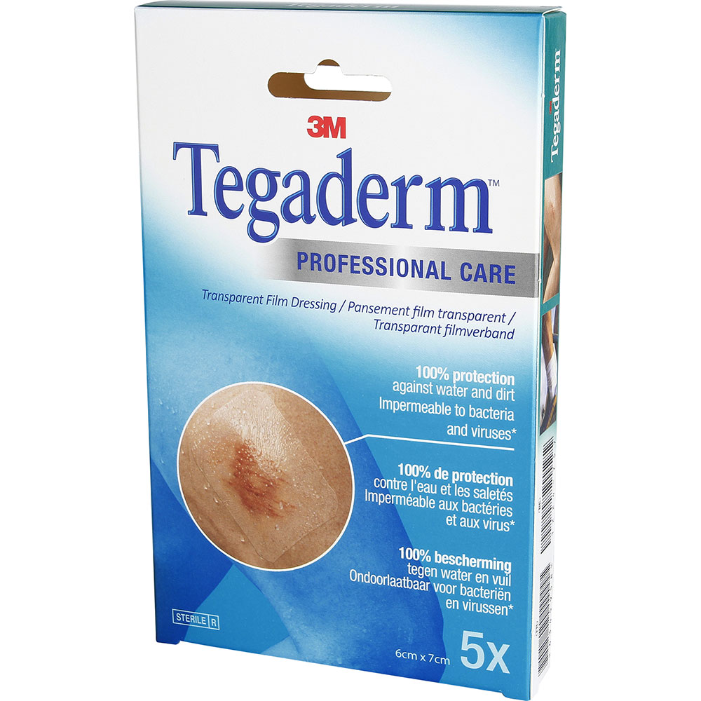3M Tegaderm Adhesive Transparent Plasters 6cm X 7cm x5
